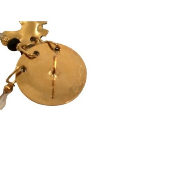 Lunch at the Ritz 88 Black White Zebra Couture Whimsical Massive Runway Earrings - Picture 7 of 7